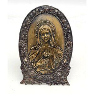 Vtg 1920-30’s Mother Mary Madonna Framed Small RARE HTF Paris France Colletion